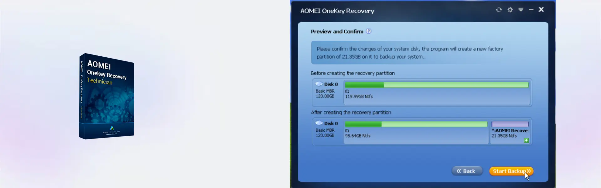 AOMEI OneKey Recovery Technician