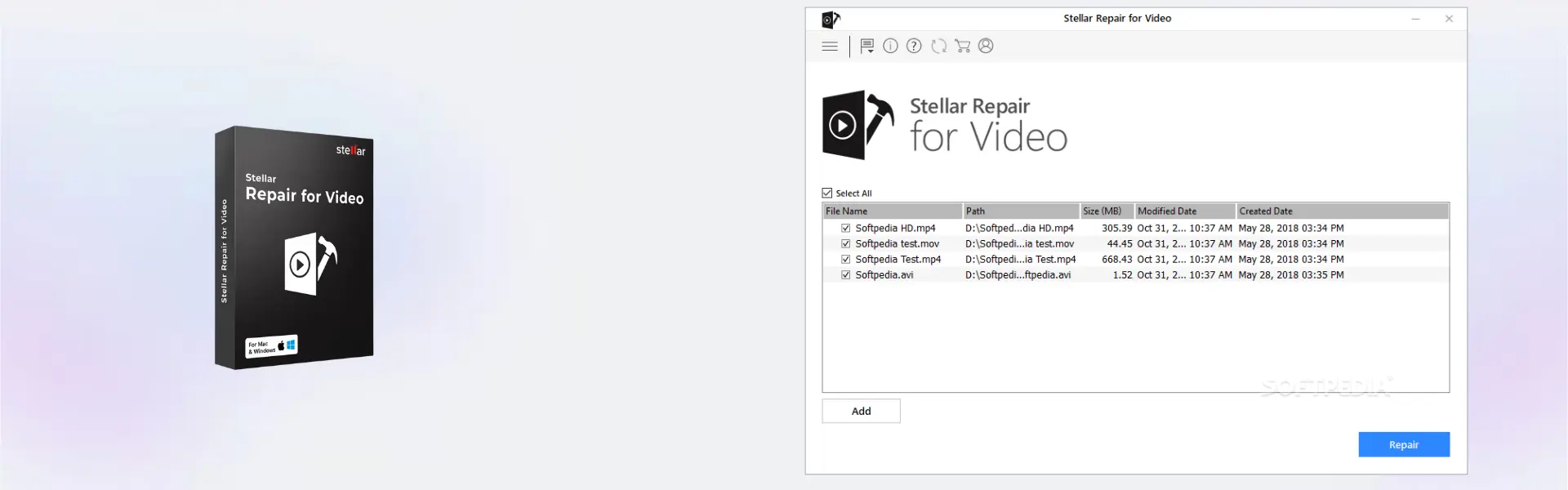 Stellar Repair for Video 
