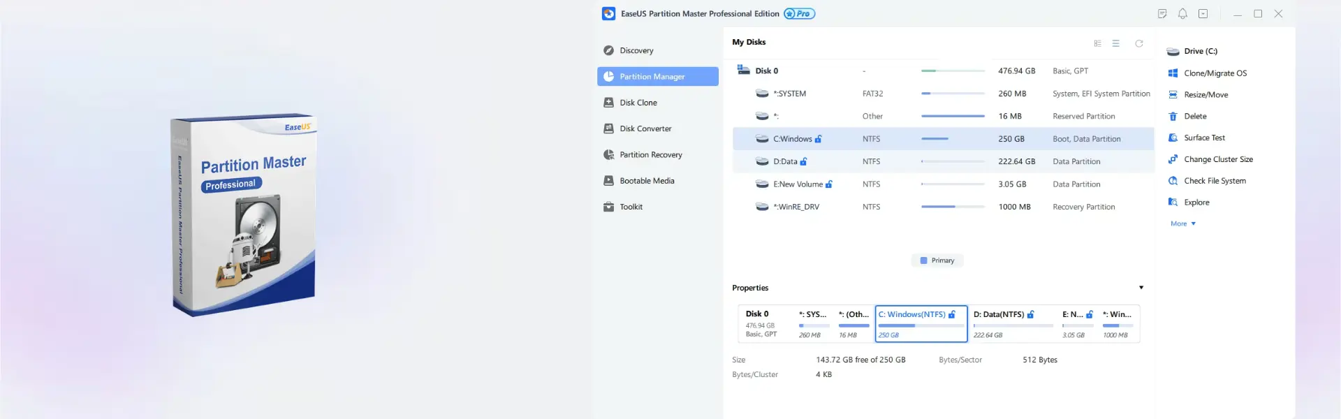 easeus partition master professional